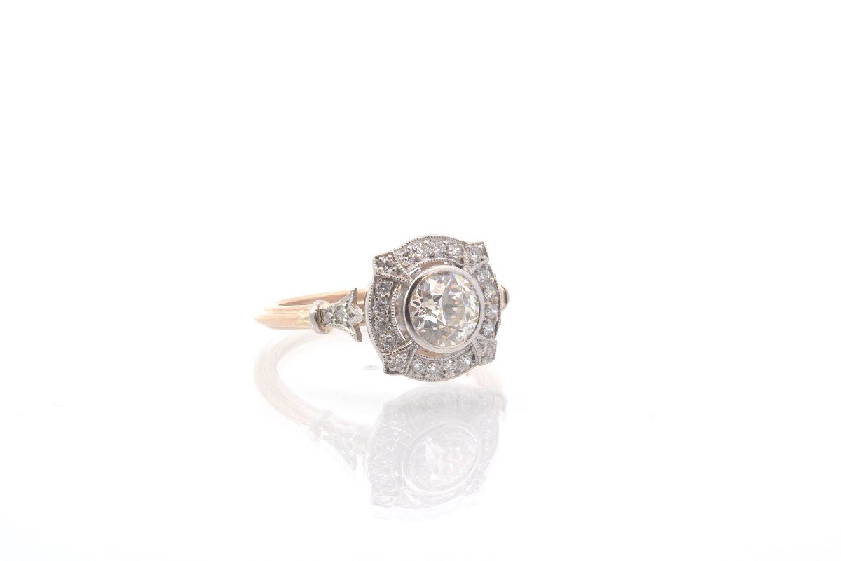Vintage Diamond Ring In Gold And Platinum-photo-3