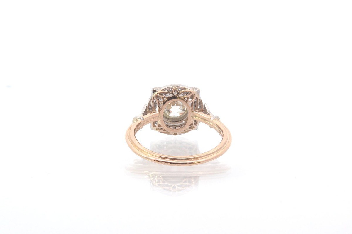 Vintage Diamond Ring In Gold And Platinum-photo-1