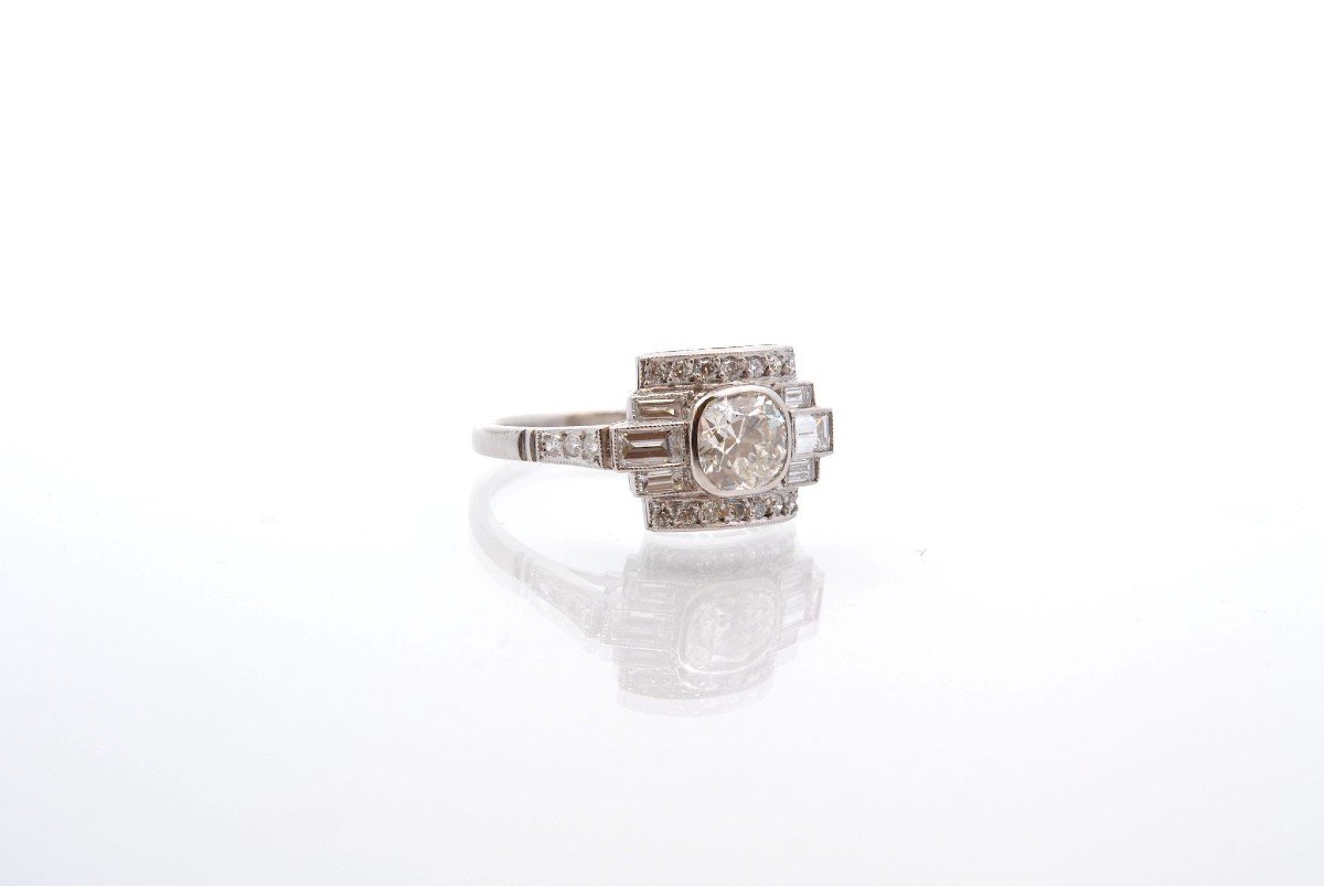 Vintage Art Deco Style Diamond Ring-photo-3