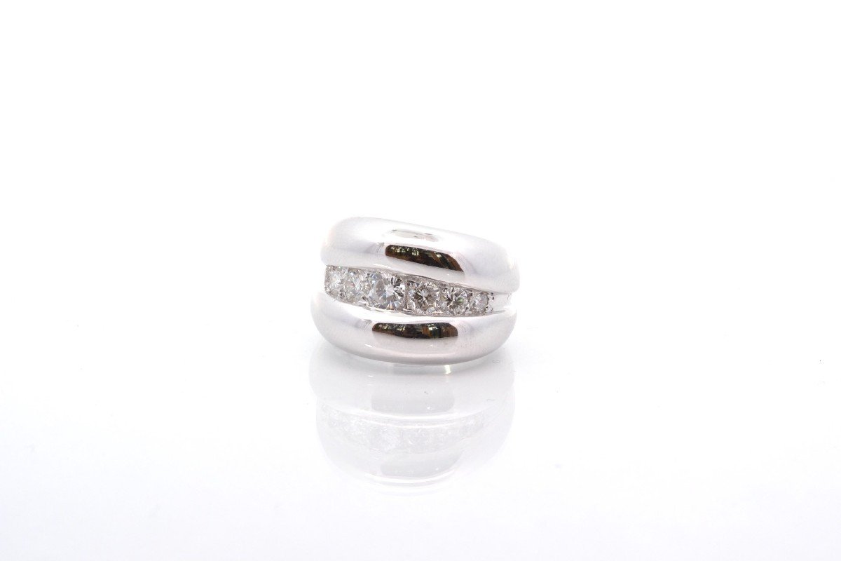 Diamond Band Ring In 18k White Gold-photo-4