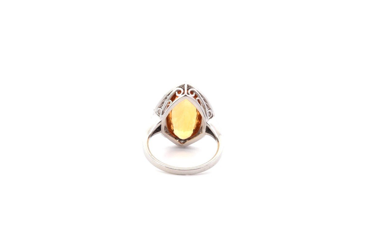 Natural Topaz Ring 7.03cts And Diamonds-photo-1