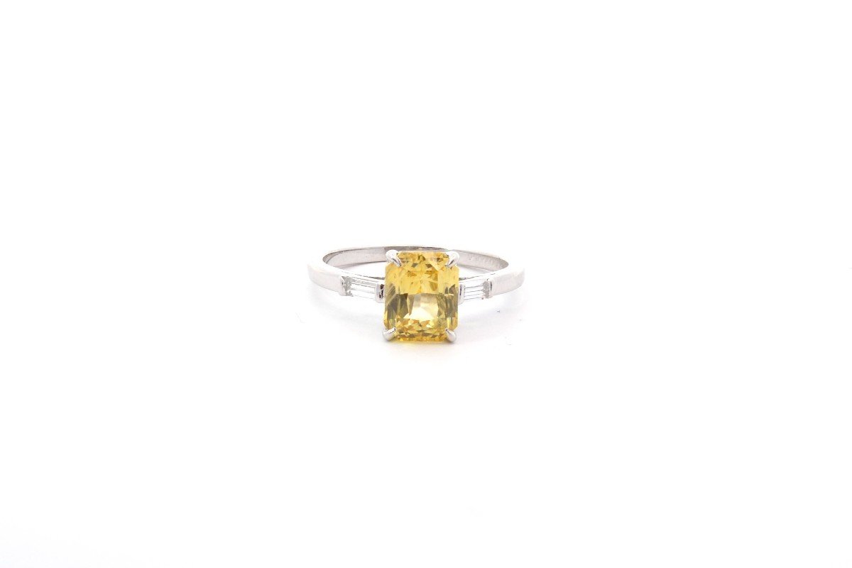 2.02ct Yellow Sapphire And Diamond Ring-photo-2