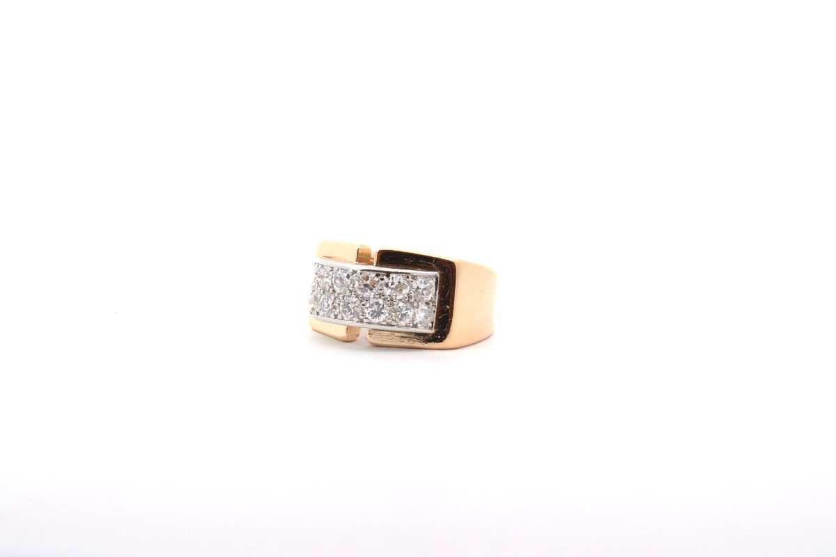 Vintage Diamond Ring In 18k Gold-photo-4
