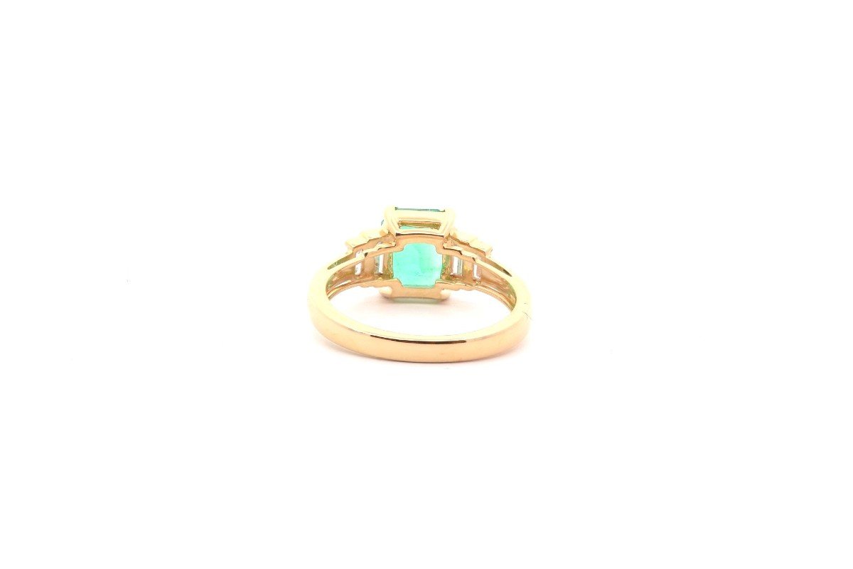 Bague émeraude 1,53 Cts Et Diamants-photo-1