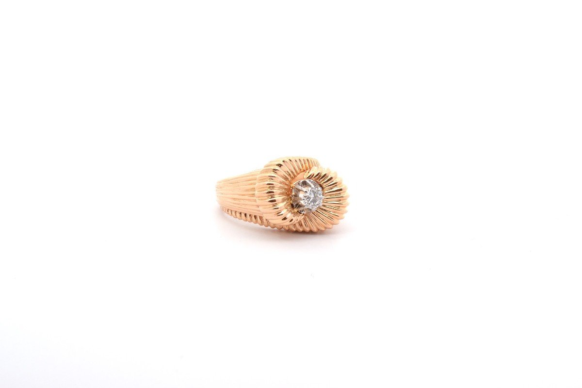 Bague Vintage Diamant En Or 18k-photo-3