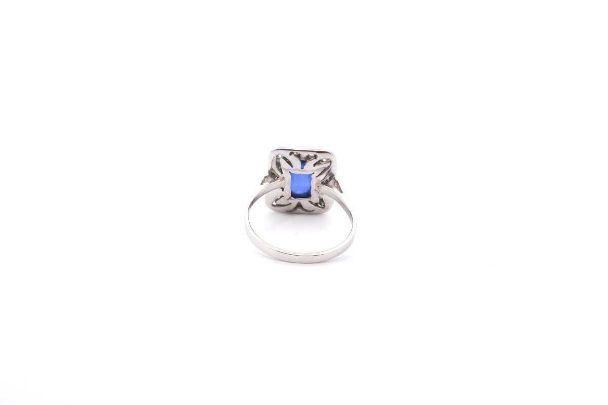 Vintage Cabochon Sapphire And Diamond Ring-photo-1