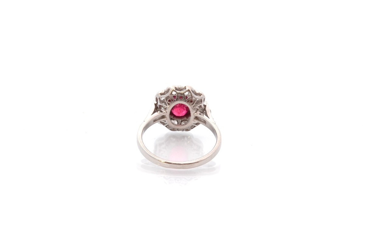 1.37ct Ruby And Diamond Ring In Platinum-photo-1