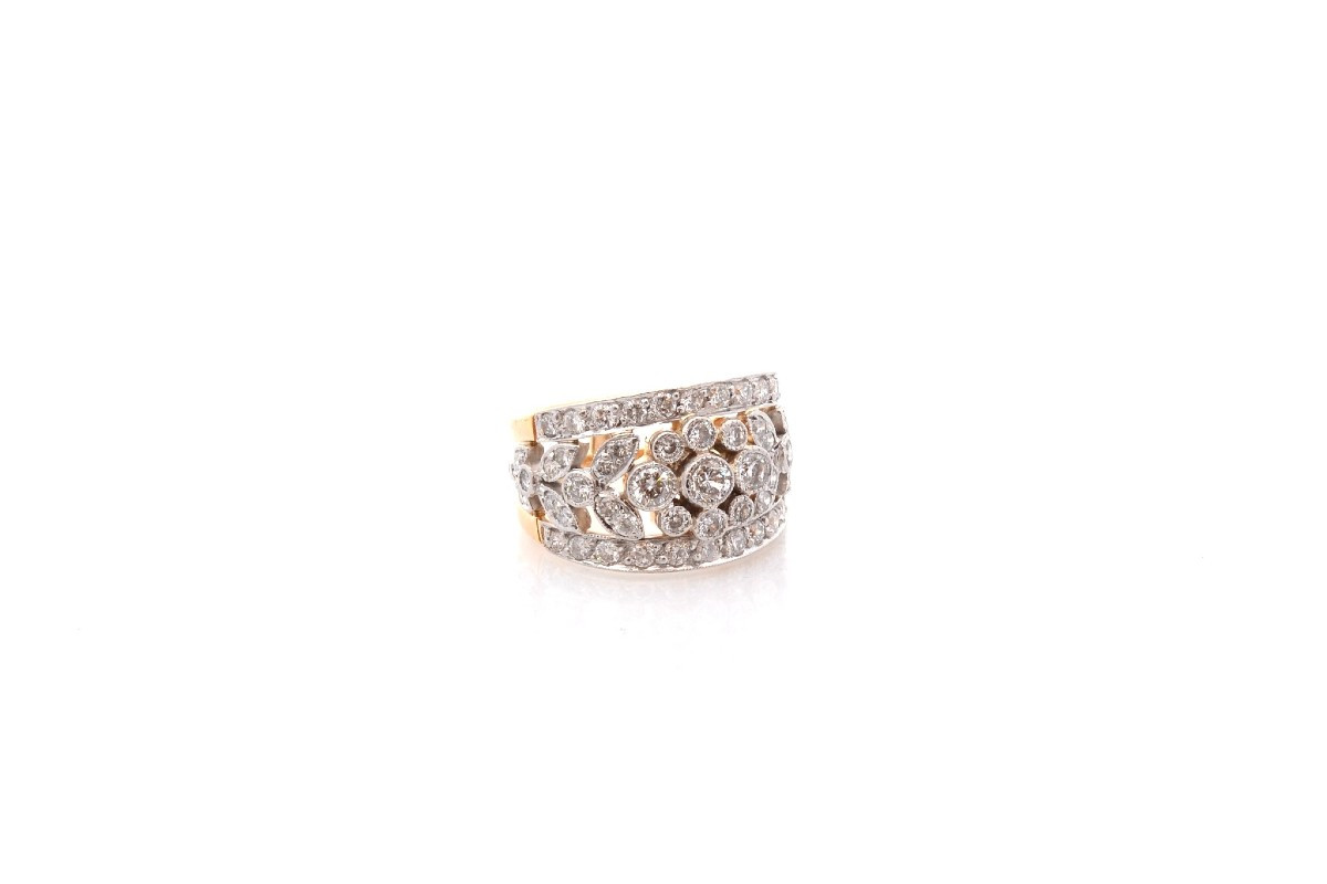 Vintage Diamond Ring In Gold And Platinum-photo-3