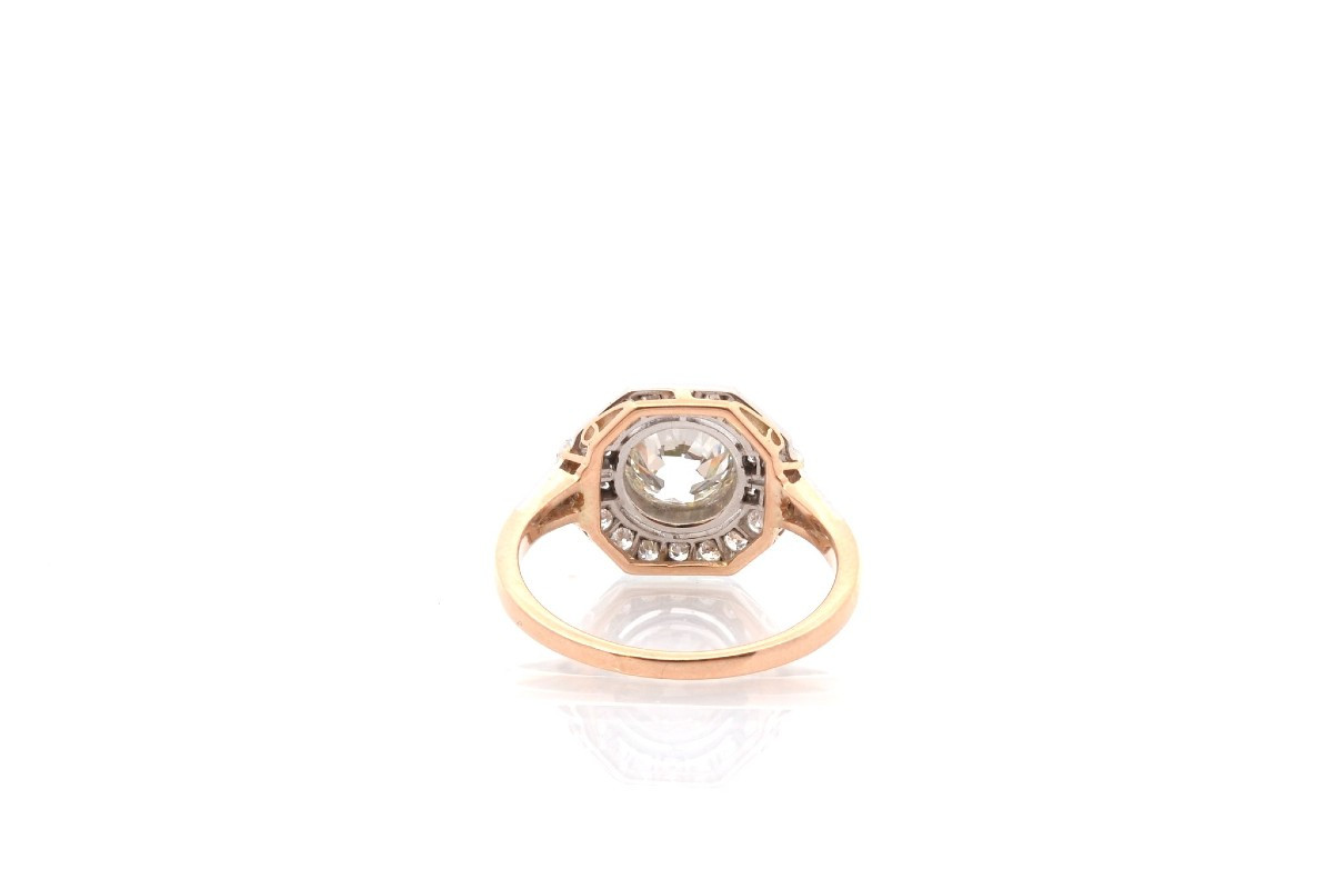 Bague Diamant De 1,24cts En Or Et Platine-photo-1