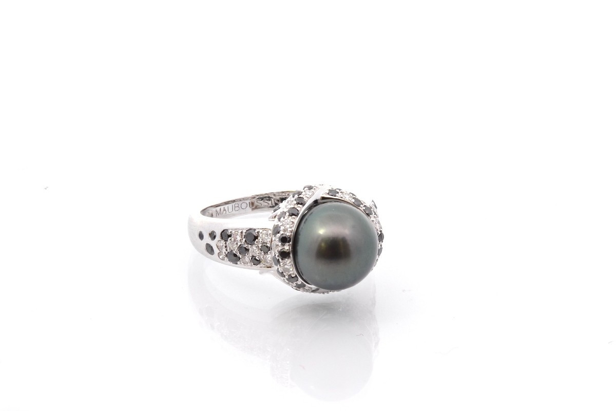 Mauboussin Diamond And Pearl Ring-photo-3