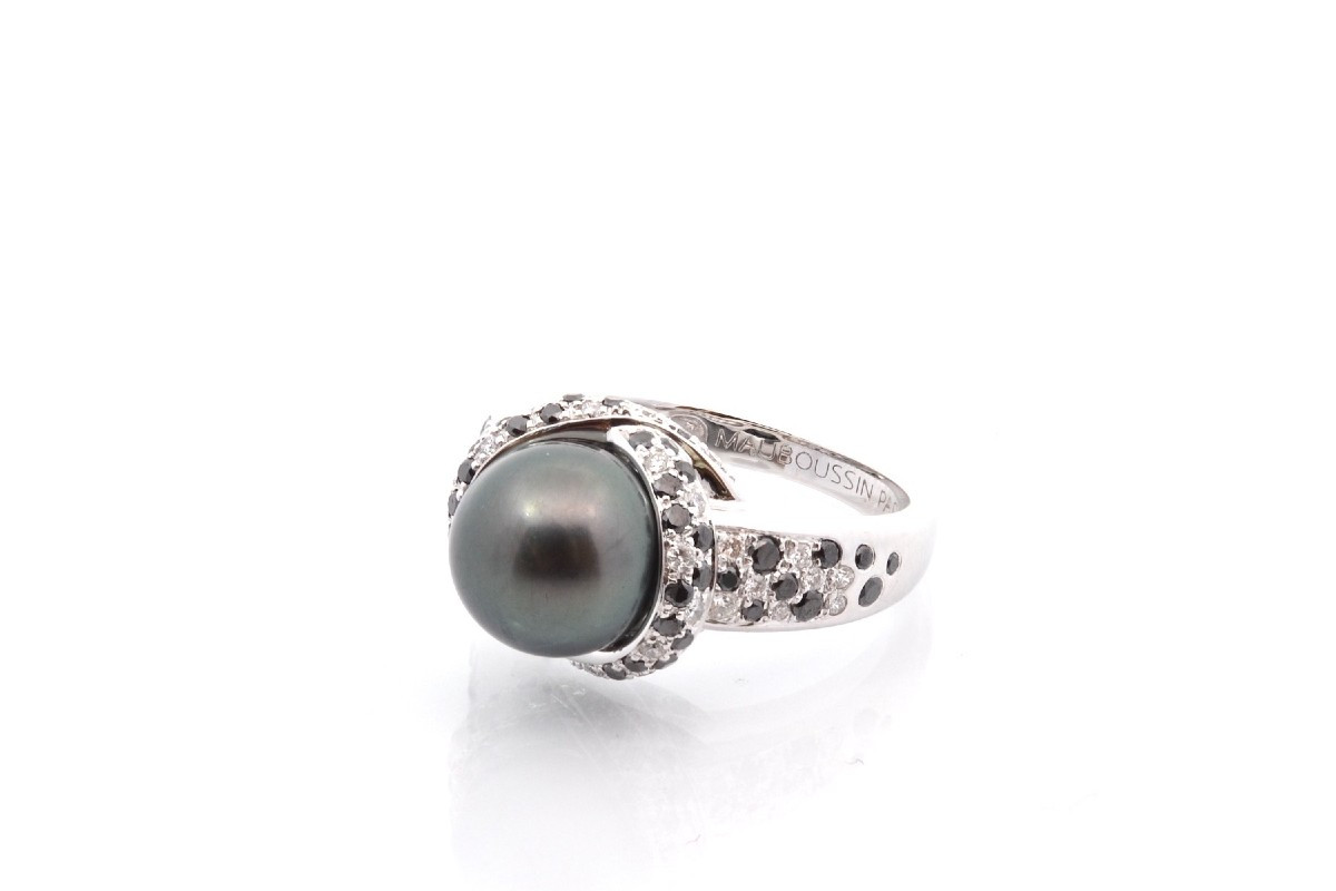 Mauboussin Diamond And Pearl Ring