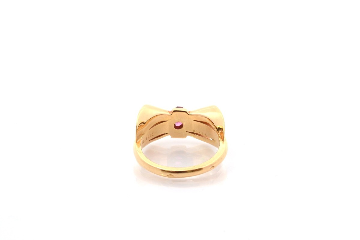Mellerio Gold And Ruby Signed Ring-photo-1