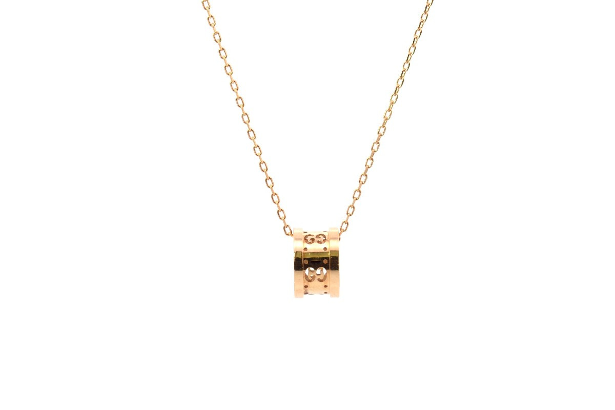 Gucci Signed Necklace In 18k Gold-photo-2