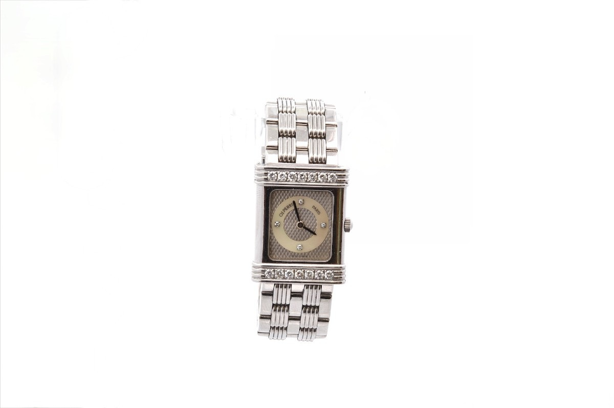 Montre Oj Perrin Acier Et Diamants-photo-2