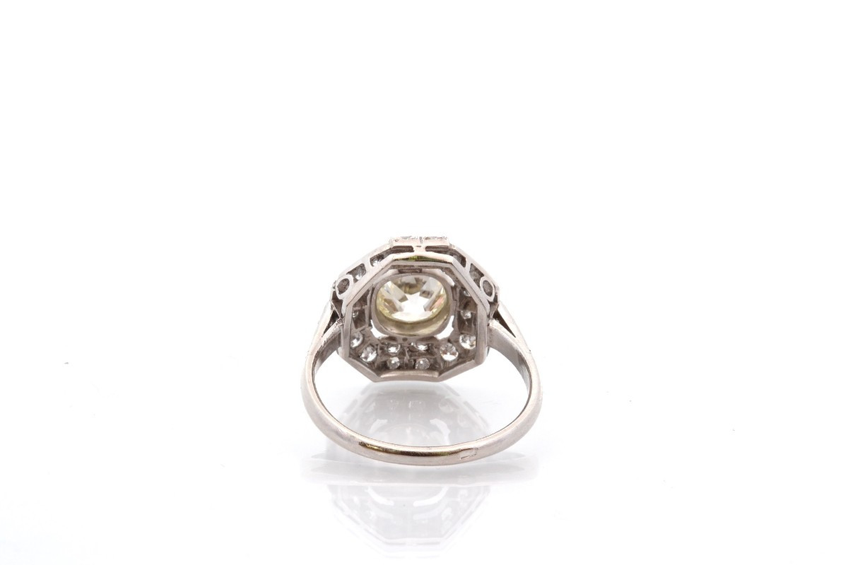Art Deco Diamond Ring 1.11cts M/vs2-photo-1