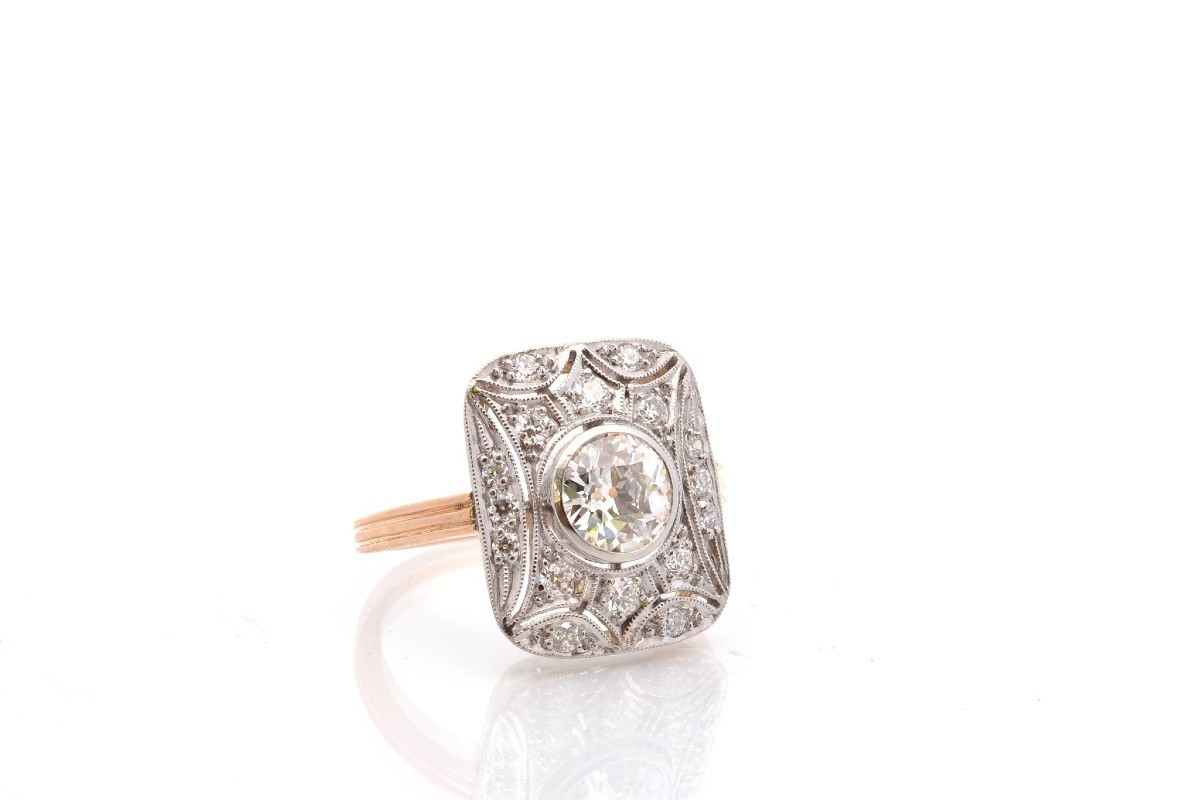 Bague Vintage Diamant 1,07cts J/si2-photo-3