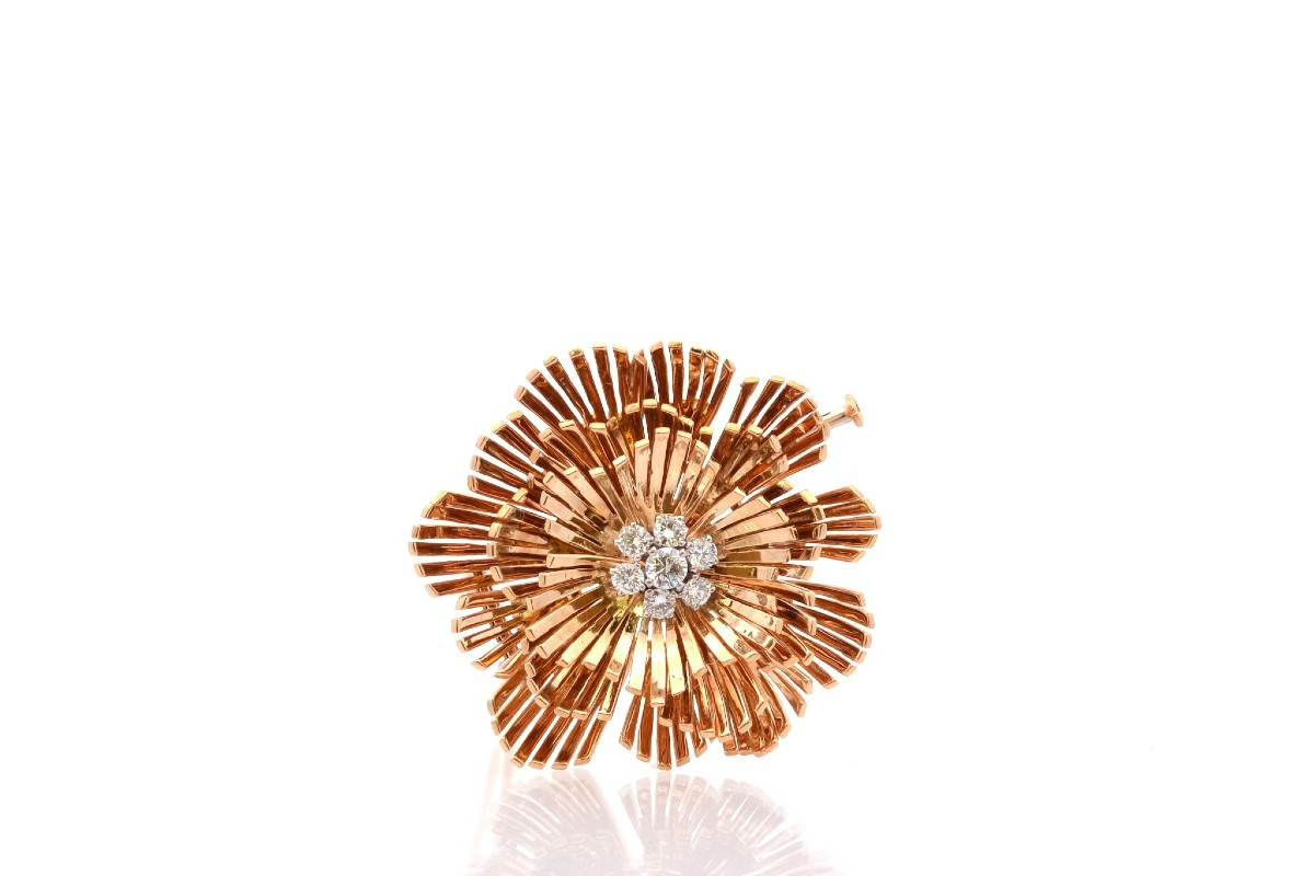 Broche Diamants En Or 18k-photo-2