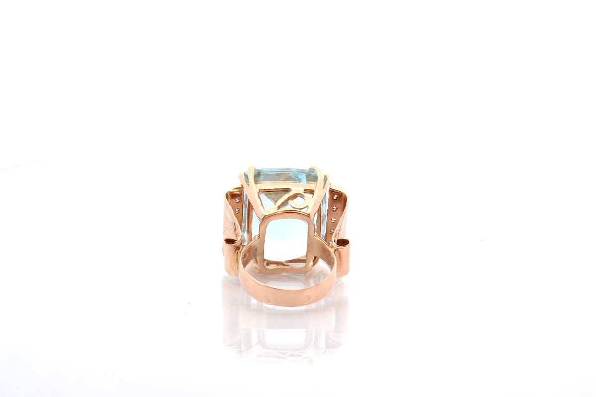 Vintage Aquamarine Gold Ring-photo-1