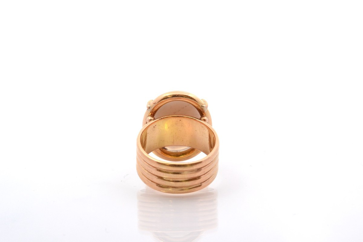 Antique Agate Cameo Ring In 18k Gold-photo-1
