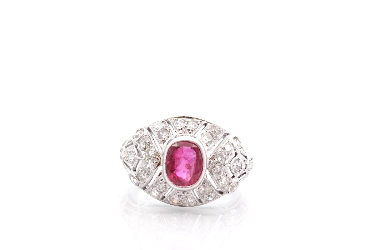 Vintage Ruby And Diamond Ring-photo-2