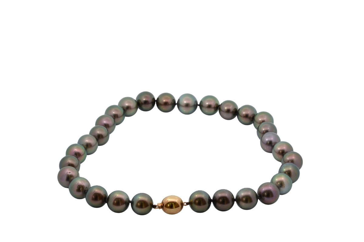 Collier perles de culture de Tahiti et or 18k-photo-3