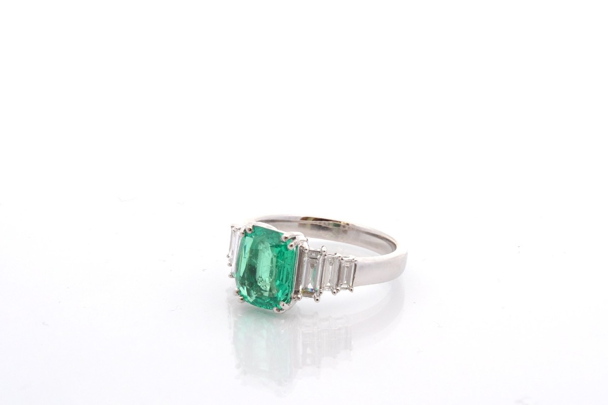 1.88ct Emerald And Diamond Ring-photo-4