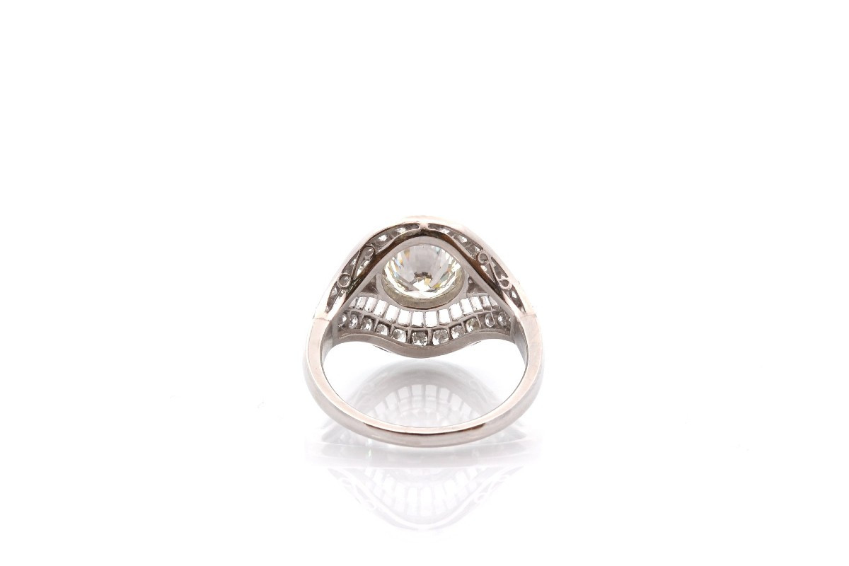 Bague diamant de 1,41cts J/VS2 en platine-photo-1