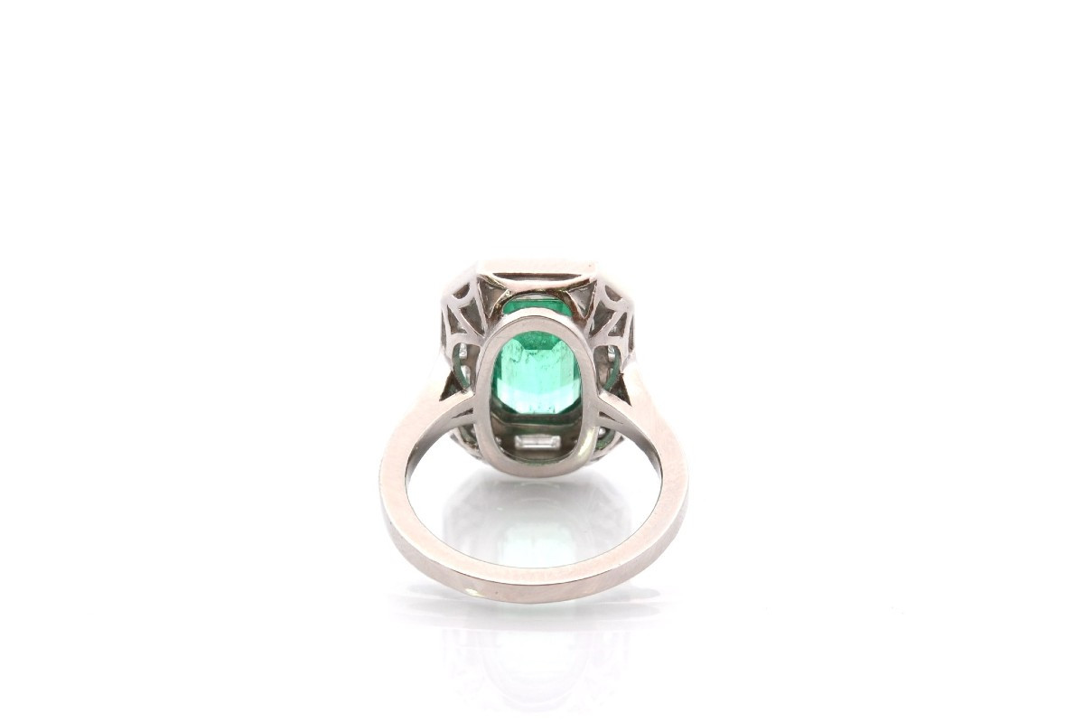 Vintage 2.81ct Emerald And Diamond Ring-photo-1