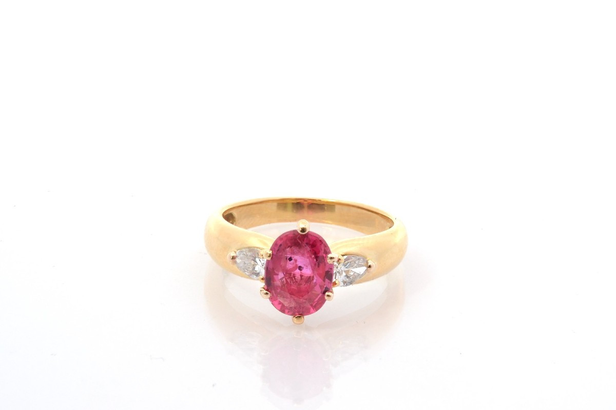 Bague d’occasion rubis de 1,67cts en or 18k-photo-2