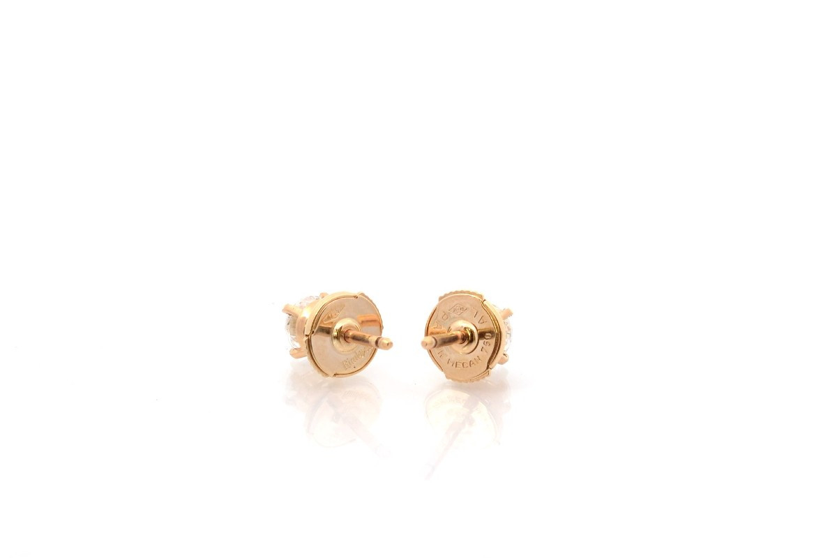 18k Gold And Diamond Earrings-photo-3