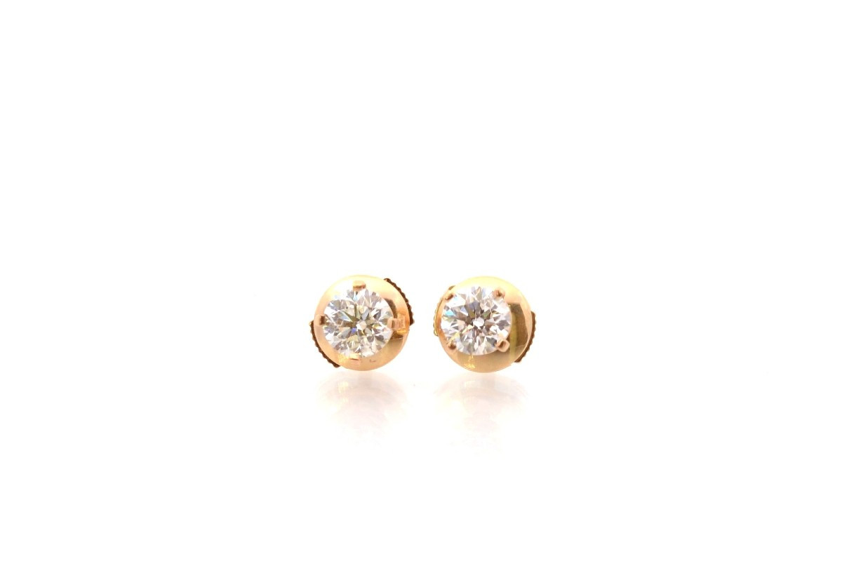 18k Gold And Diamond Earrings