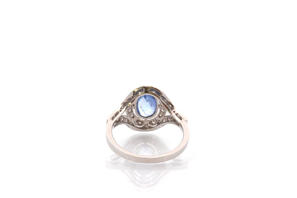 Art Deco Sapphire And Diamond Ring-photo-1