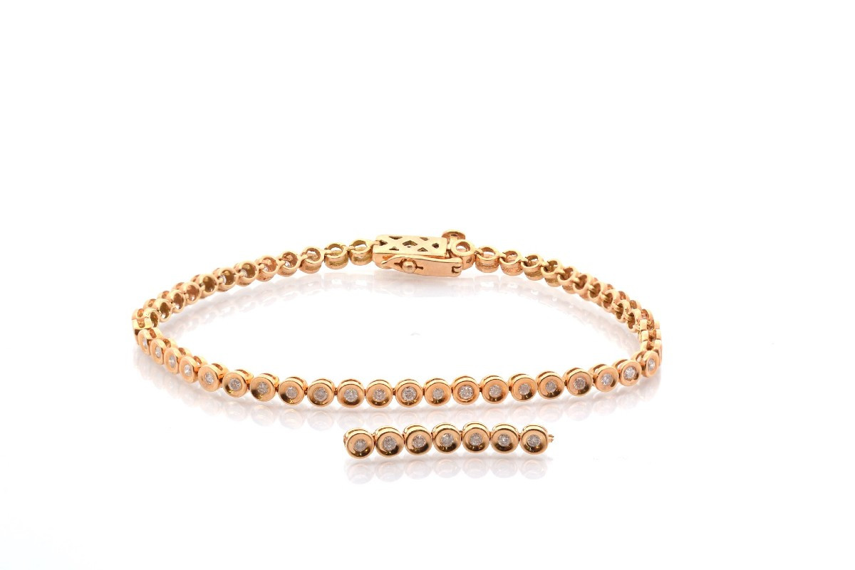 Pre-owned 18k Gold And Diamond Bracelet