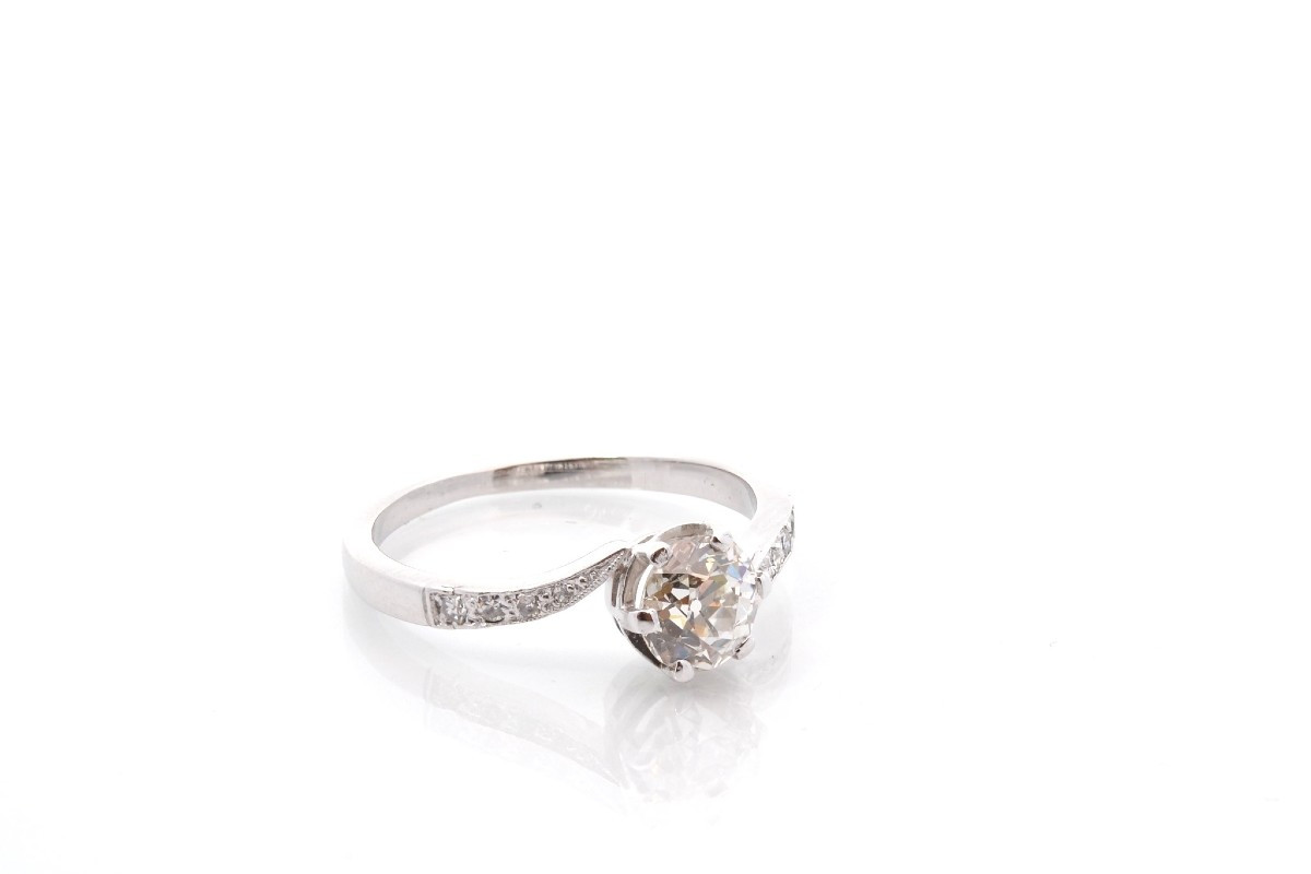 Bague ancienne diamant de 0,93ct K/VS1-photo-3