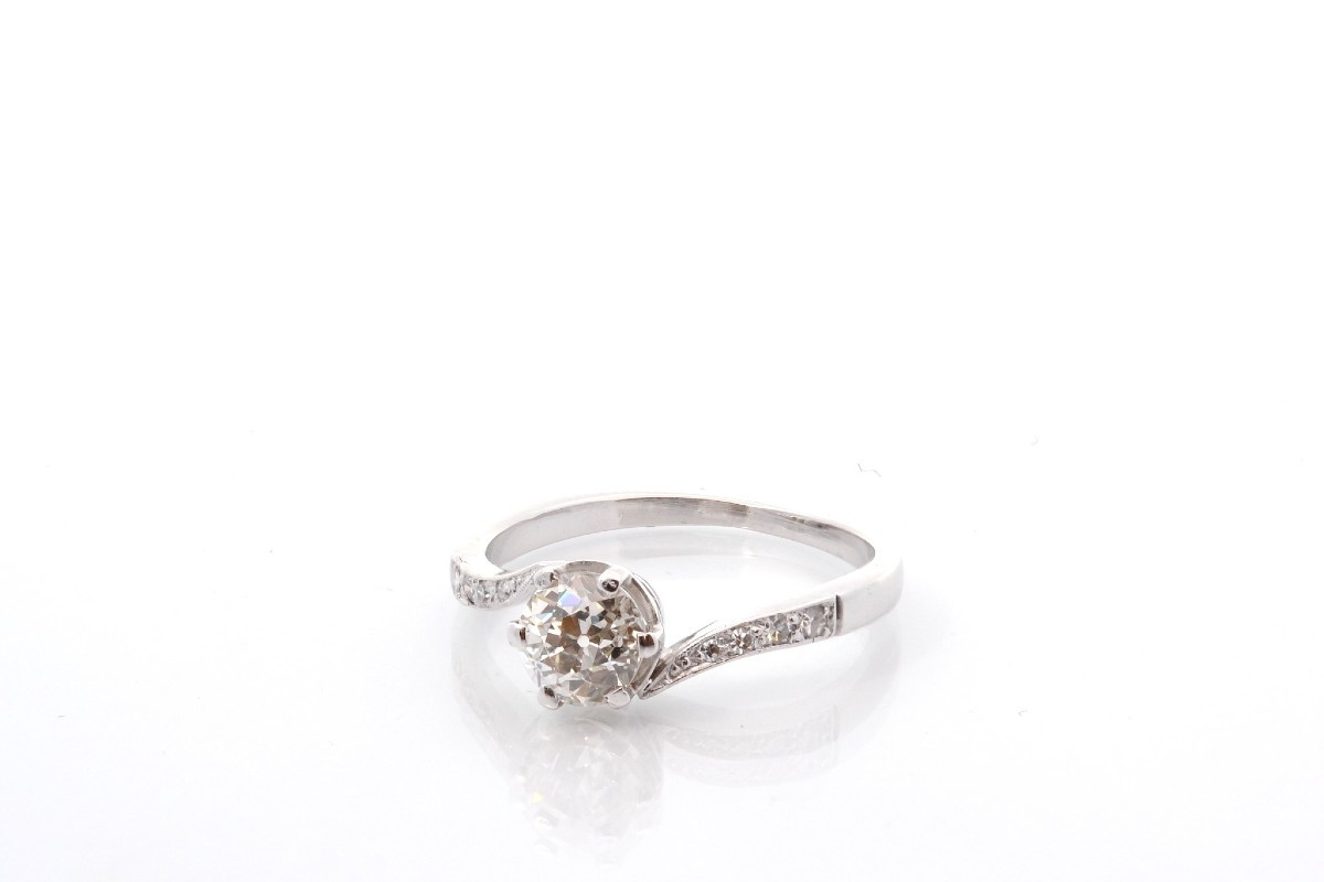 Bague ancienne diamant de 0,93ct K/VS1-photo-4