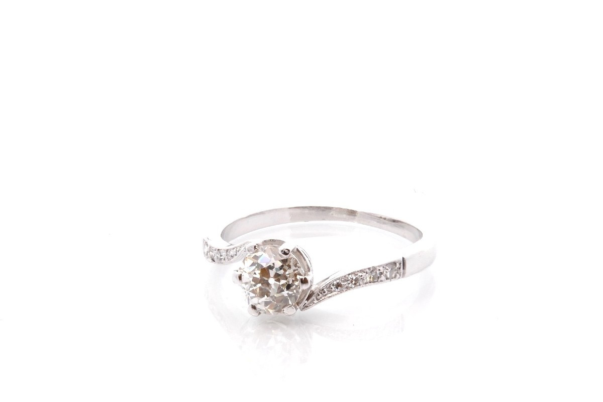Bague ancienne diamant de 0,93ct K/VS1