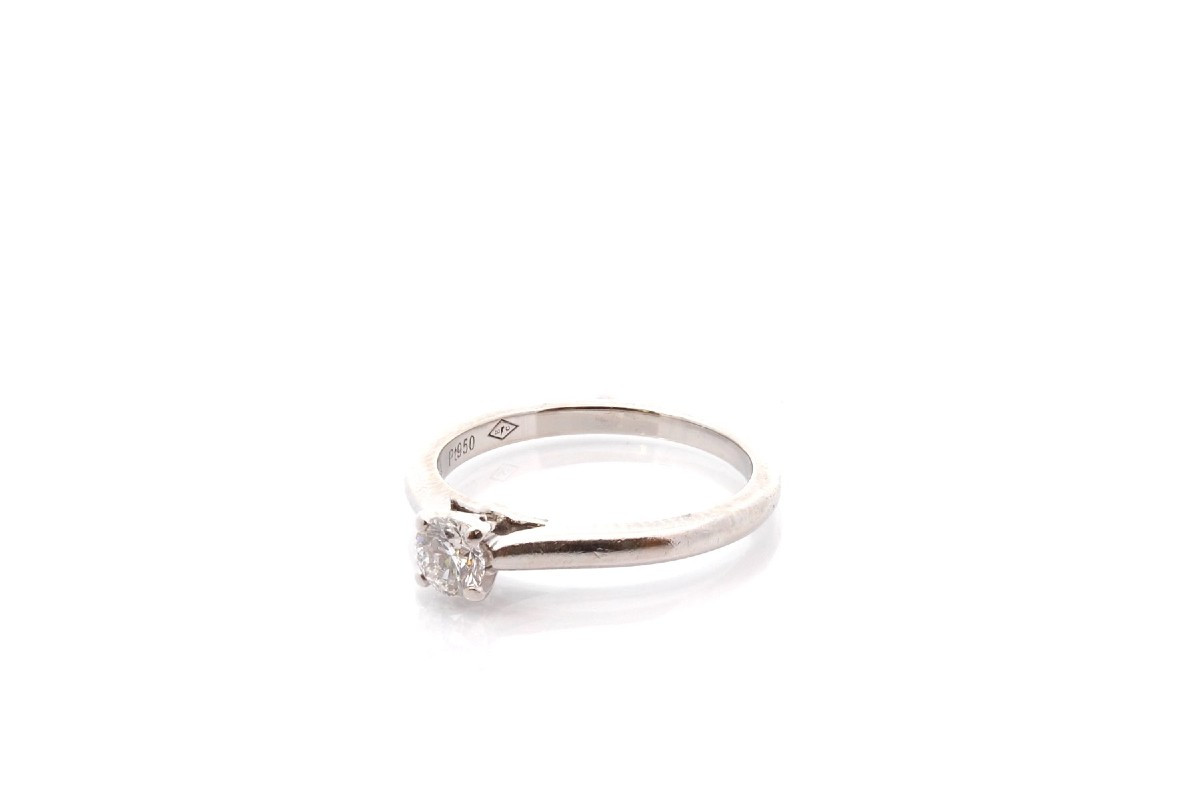 Cartier Signed Ring With 0.31ct Diamond