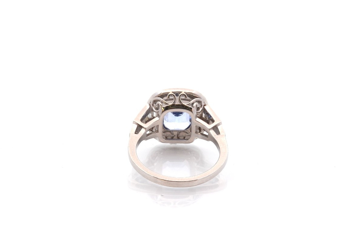 Vintage 3.46ct Sapphire And Diamond Ring-photo-1