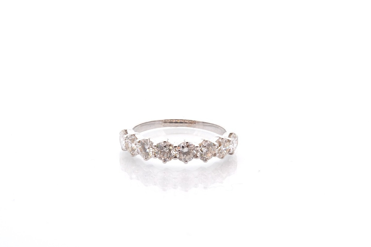 Pre-owned Diamond Half Wedding Band-photo-2