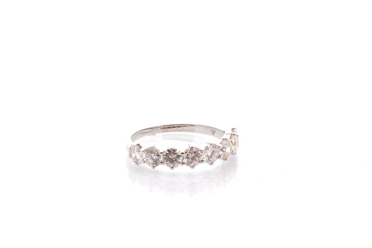 Pre-owned Diamond Half Wedding Band-photo-3