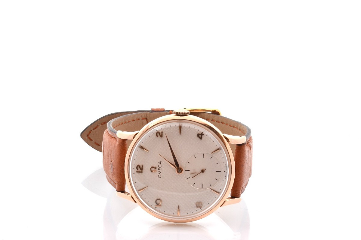 Omega De Ville Trésor 18k Gold Watch-photo-3