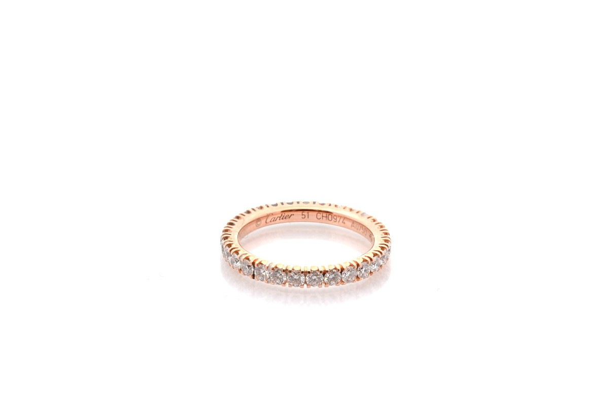 Alliance Cartier diamants en or 18k-photo-2