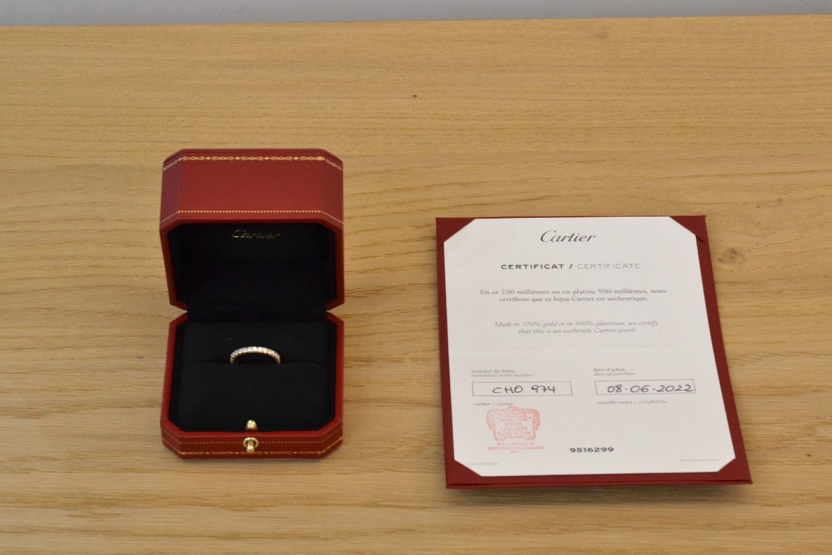 Alliance Cartier diamants en or 18k-photo-3