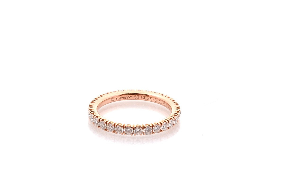 Alliance signée Cartier diamants en or