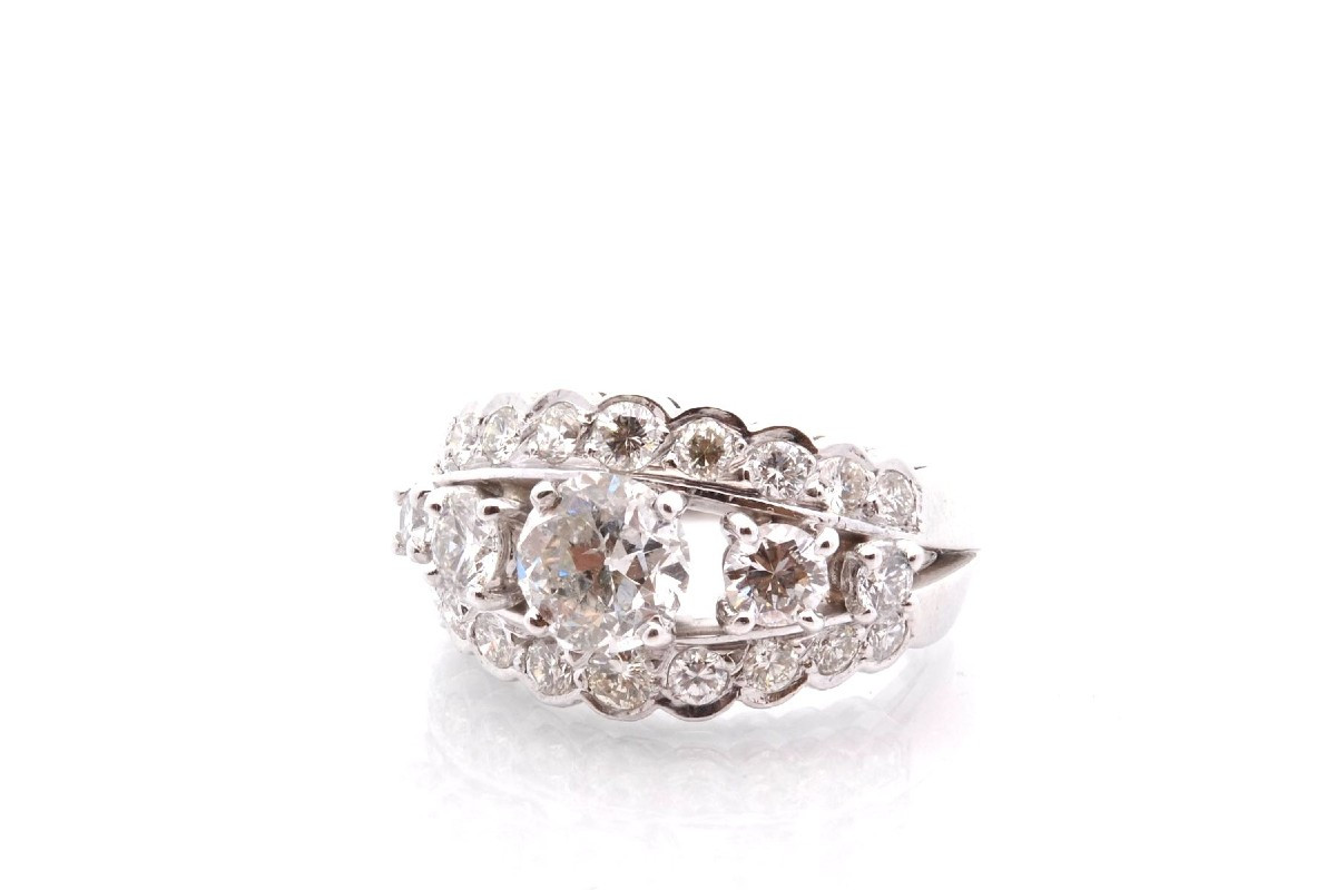 Bague vintage diamants en or 18k