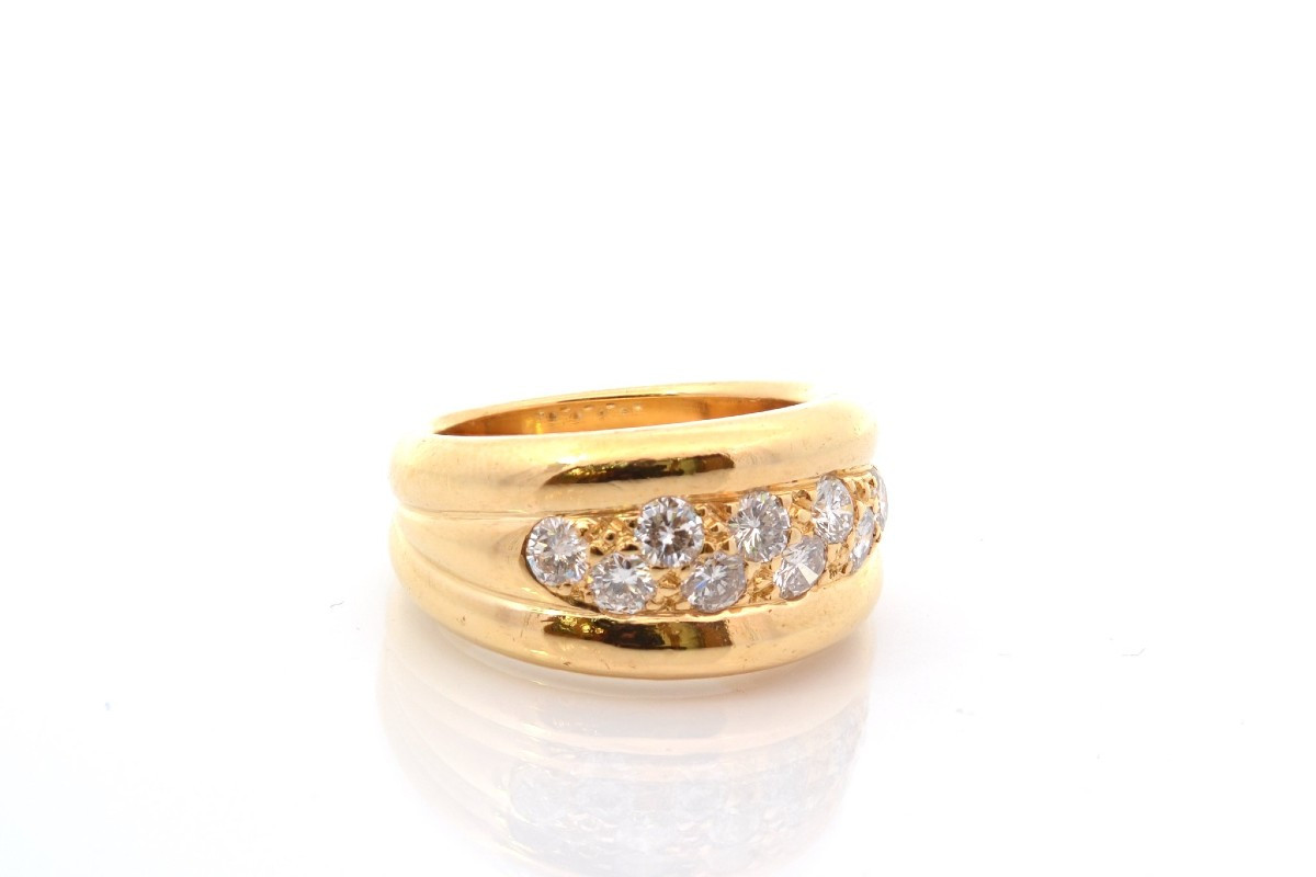 Pre-owned 18k Gold And Diamond Ring-photo-3