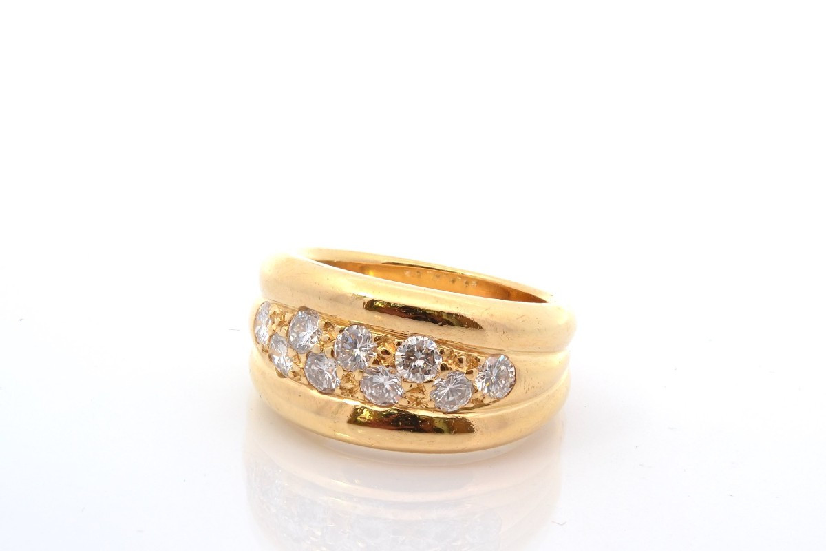 Pre-owned 18k Gold And Diamond Ring-photo-4