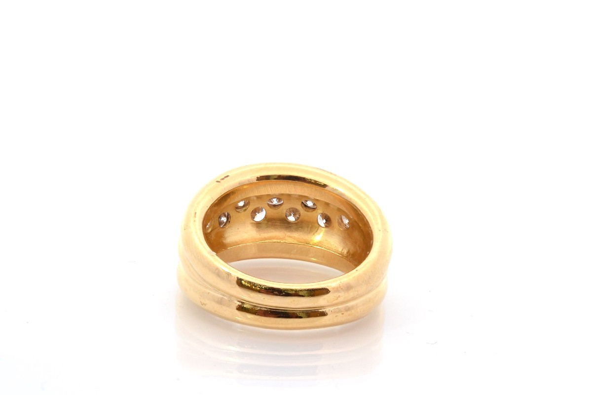Pre-owned 18k Gold And Diamond Ring-photo-1