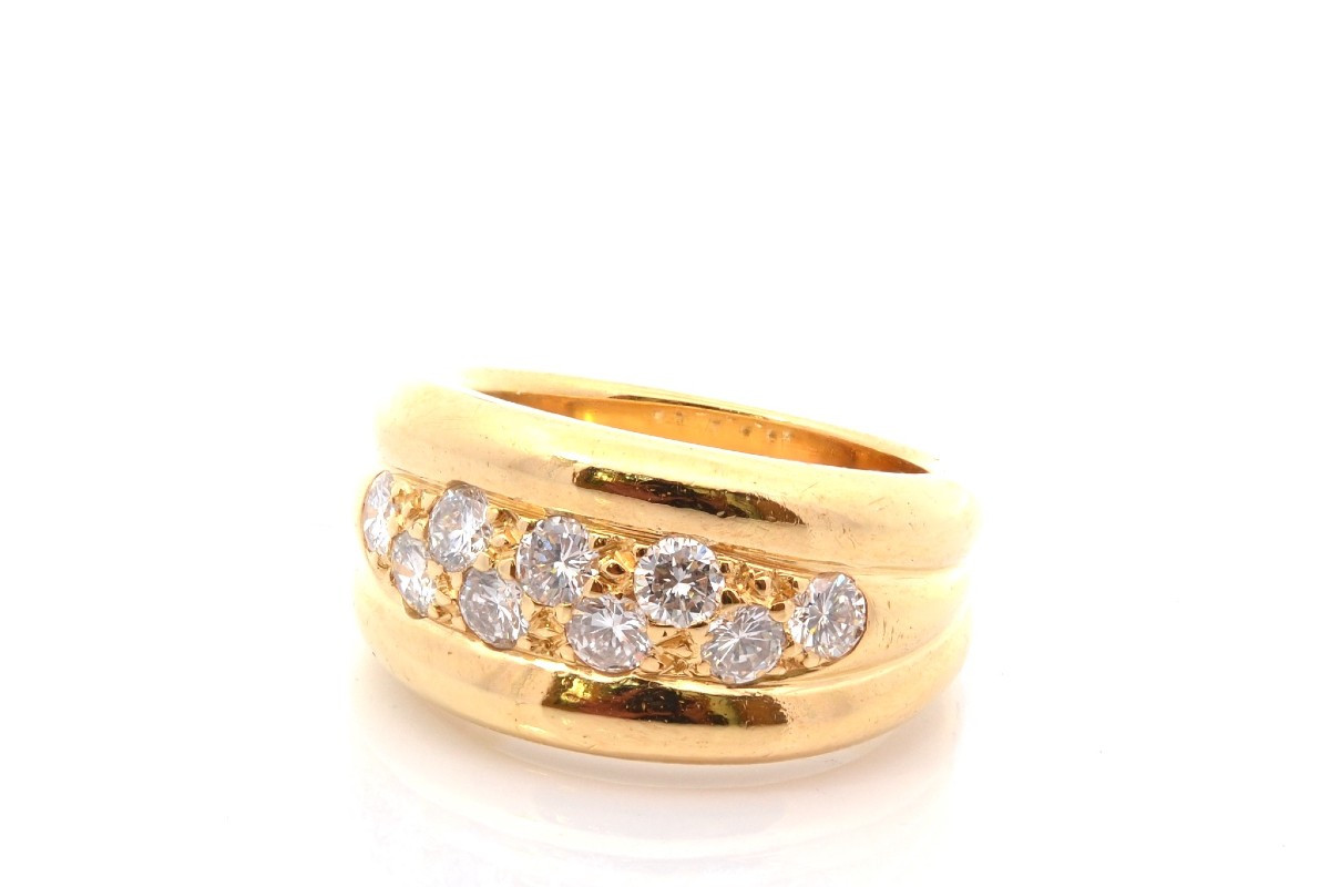 Pre-owned 18k Gold And Diamond Ring
