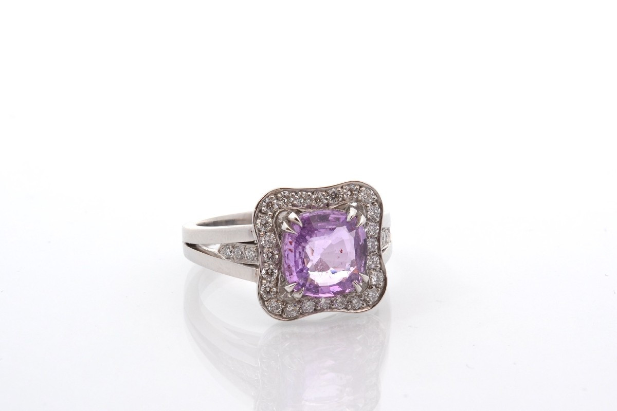 2.21ct Purple Sapphire And Diamond Ring-photo-3